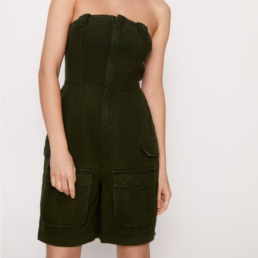Nasty Gal Bandeau Pocket Detail Playsuit